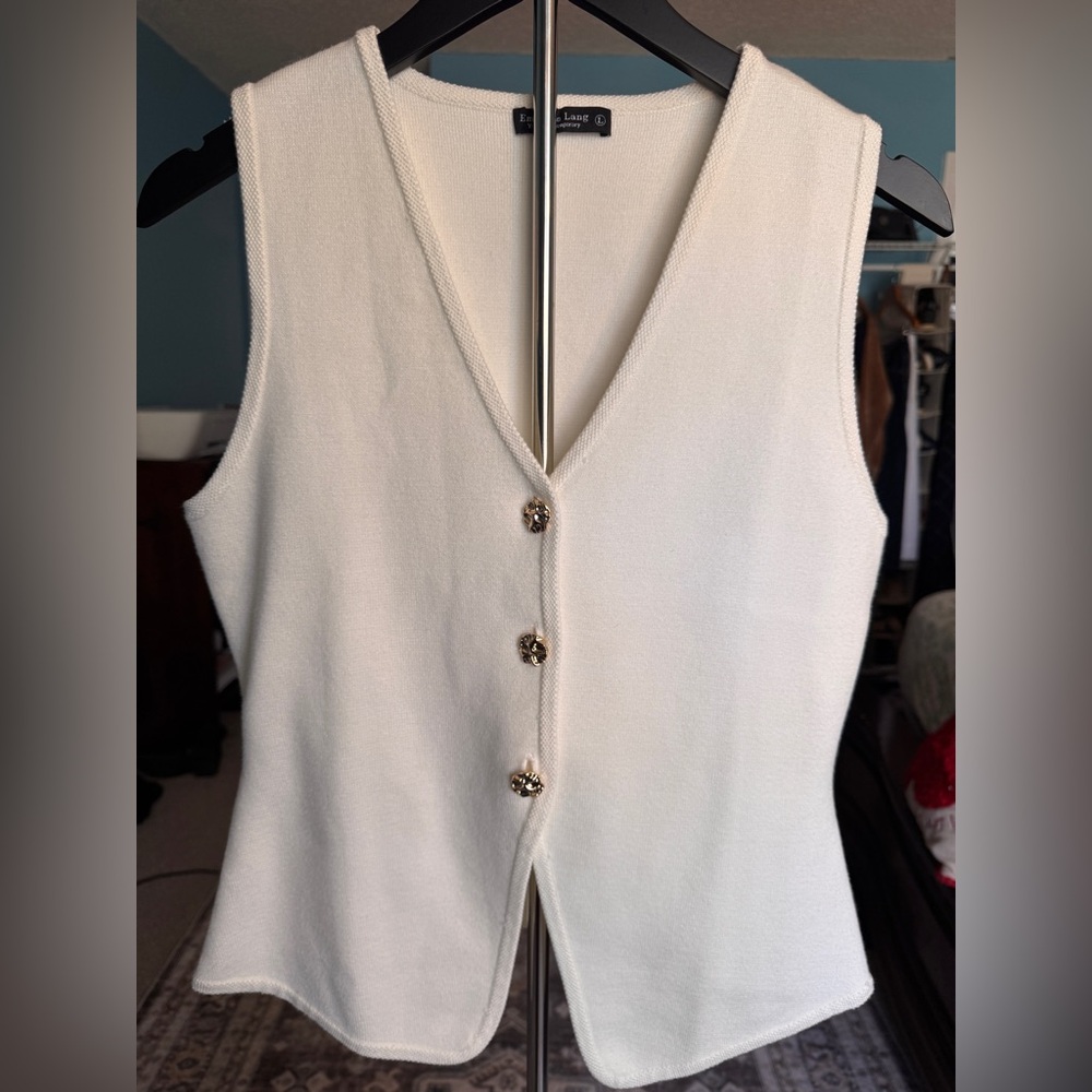 NEW EMERSON LONG V NECK  Color crème SIZE  L